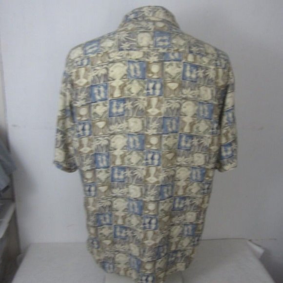Campia Moda vintage Men Hawaiian camp shirt p2p 24 L aloha luau tropical rayon - Picture 7 of 9